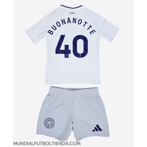 Camiseta Leicester City Facundo Buonanotte #40 Tercera Equipación Replica 2024-25 para niños mangas cortas (+ Pantalones cortos)